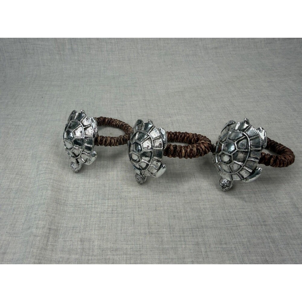 Coastal Ocean Napkin Rings Sea Turtles Set Of 3